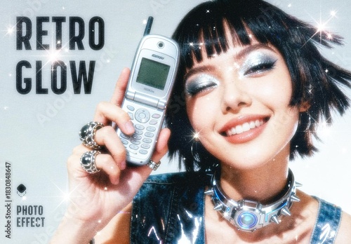 Stars Soft Glowing Photo Effect Mockup