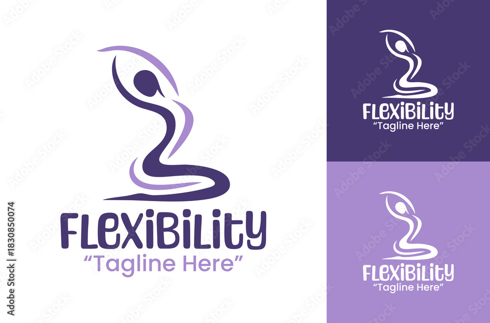Obraz premium Flexibility Logo Modern Stretch Identity