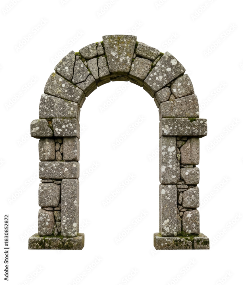 Fototapeta premium Stone archway ruin cutout transparent PNG