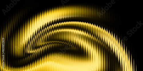 Wallpaper Mural Abstract Golden Spiral Waves: Radiant Ring Motion on Black Background for Luxury Tech Design Torontodigital.ca
