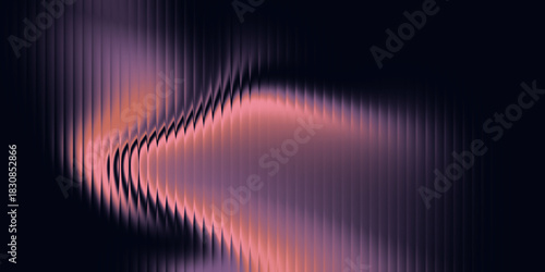 Wallpaper Mural Abstract Light Waves With Pink And Orange Glow In Dark Modern Digital Art Torontodigital.ca