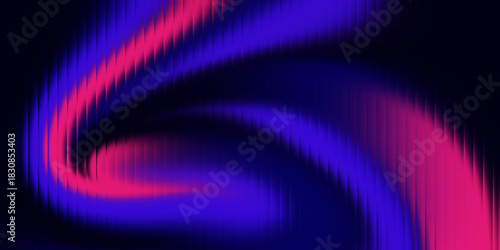 Wallpaper Mural Vibrant Neon Ribbon Waves: Abstract Blue And Pink Light Streaks For Futuristic Design Torontodigital.ca