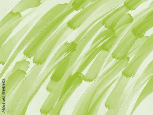 緑の筆跡ストロークによる抽象背景ベクター /Green Brush Stroke Abstract Background Vector