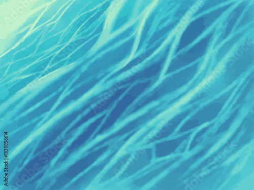 青い水面の光模様背景ベクター /Blue Water Surface Light Pattern Background Vector