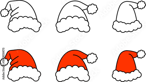 Santa hats icons