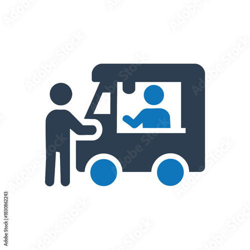 Street Food Truck Service Icon