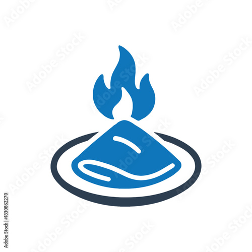 Flambé Gourmet Dish Fire Icon