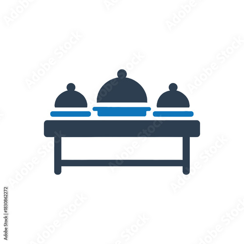 Catering Buffet Service Table Icon