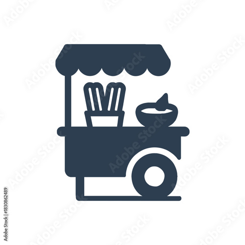 Street Food Churros Cart Icon
