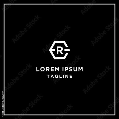 er or re hexagon logo