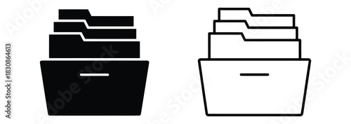 Achieve peak productivity with this modern folder icon, a clean and simple design perfect for websites, apps, and presentations for easy document management, archiving, and business administration