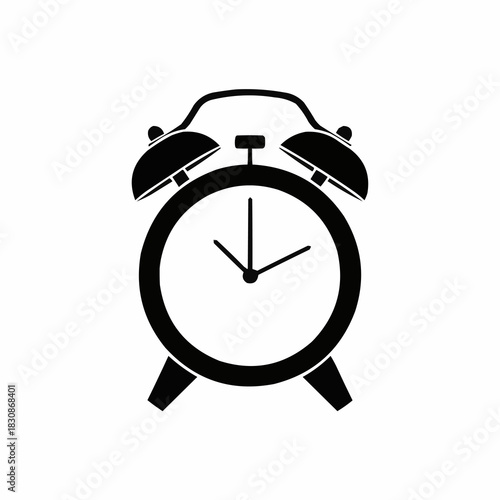 Illustration of a Classic Alarm Clock with Bells.