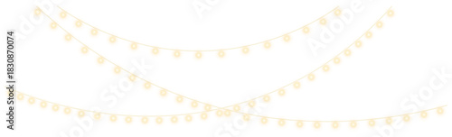 Soft string lights for festive decorations Vector