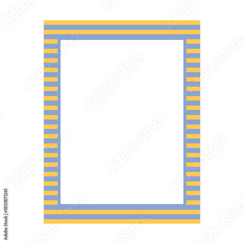 Colorful retro decorative frame border abstract shape vector illustration