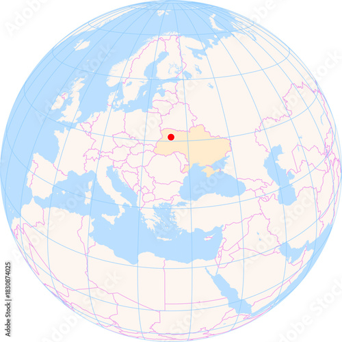 Location Map of Rivne Int. Airport (Rivne, Rivne, Ukraine). IATA-code: RWN. No labels at all.