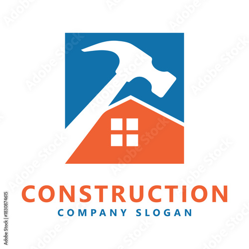 Construction building logo icon design vector template
