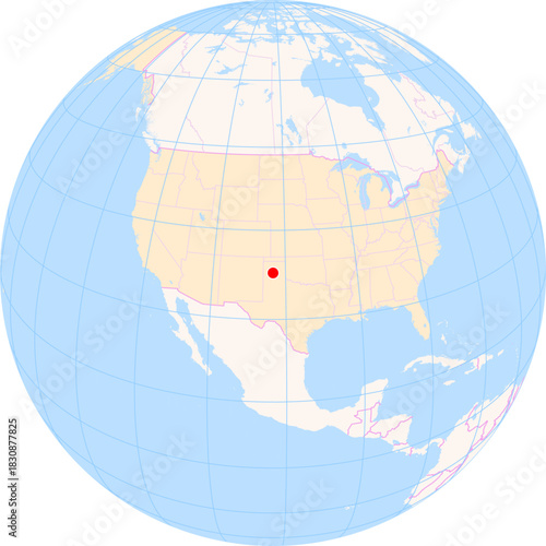 Location Map of Rick Husband Amarillo Int. Airport (Amarillo, Texas, United States). IATA-code: AMA. No labels at all.