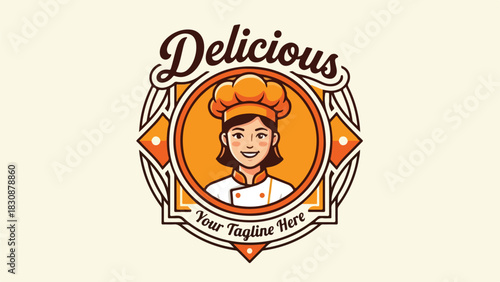 Delicious Chef Logo Culinary Excellence and Flavorful Creations.