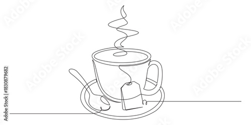 cup of tea line art style vector 4.eps