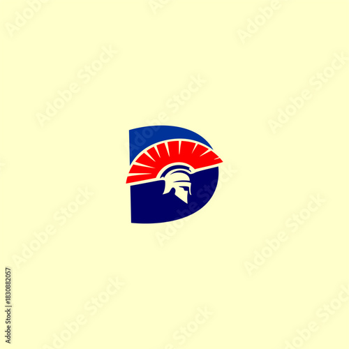 A bold Spartan helmet letter logo featuring a warrior head shaped into an alphabet form with sharp lines, strong identity, and modern vector style for branding and sports design.