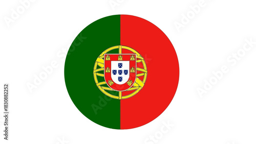 Portuguese Flag in Circular Design A Symbol of National Identity and Heritage, Emblem Icon Free Download Portuguese Flag in Circular Design A Symbol of National Identity and Heritage, Emblem Icon - GFXLoad