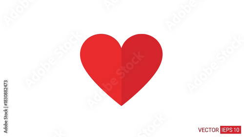 Simple Red Heart Icon Perfect for Love, Romance, Valentine's Day, and Emotional Content