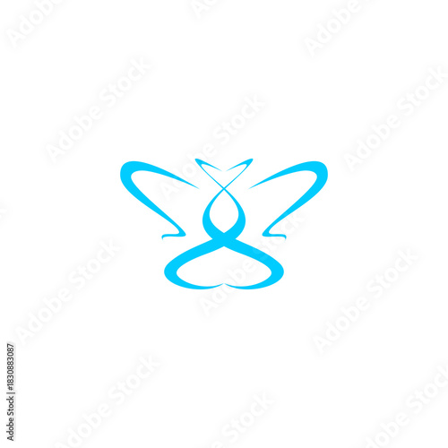 abstract perfume logo, simple perfume bottle design