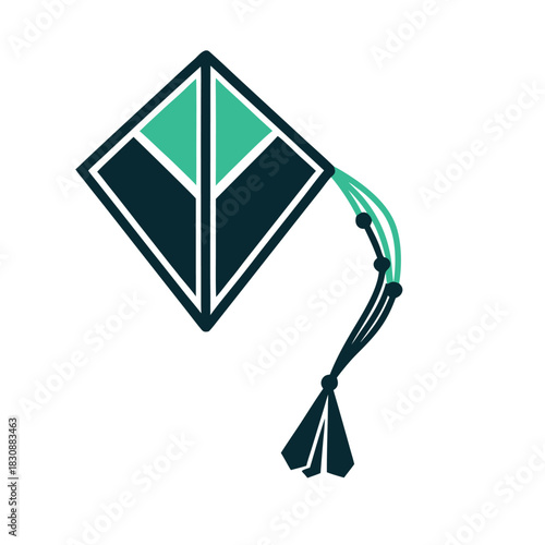 Minimalist Kite Illustration Vector Icon Set of Various Transportation Vehicles