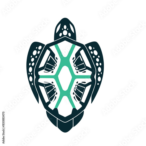 Abstract Turtle Illustration Vector Icon Set of Various Transportation Vehicles