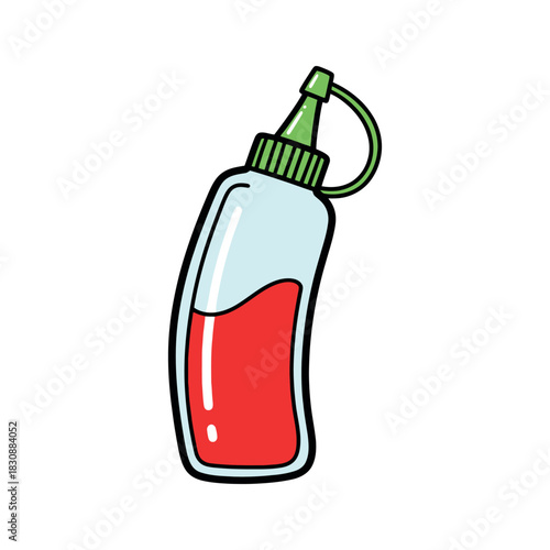 Cartoon Ketchup Squeeze Bottle Icon