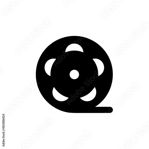 Simple Silhouette Film Reel Cinema Icon Entertainment Industry Element
