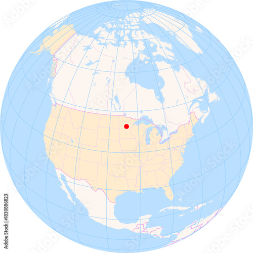 Location Map of Brainerd Lakes Regional Airport (Brainerd, Minnesota, United States). IATA-code: BRD. No labels at all.