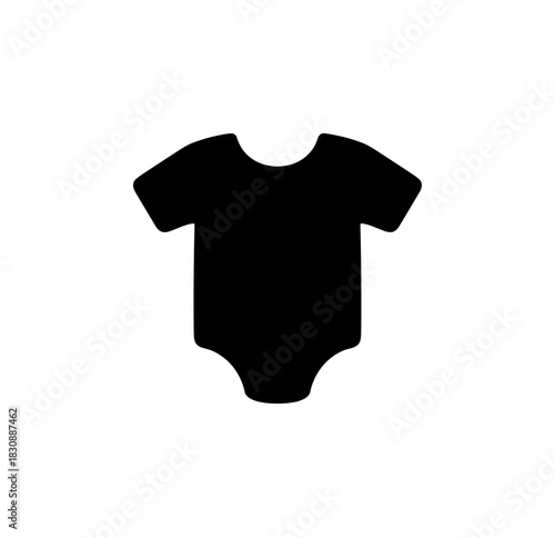 Simple Flat Solid Baby Onesie Infant Apparel Clothing Garment Icon