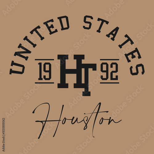 Retro typography university united states state vintage slogan print, 
highlighted grunge texture for graphic t-shirt or sweatshirt hoodie - Vector