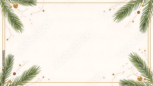 christmas tree branches frame