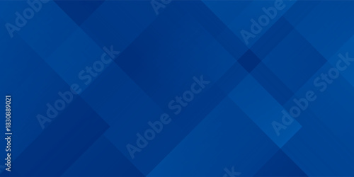 Abstract blue background with glowing geometric lines. Modern blue gradient square shape design. Futuristic technology concept. Suit for brochure,