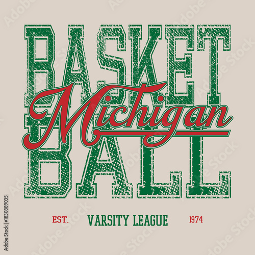 Retro typography university united states state vintage slogan print, 
highlighted grunge texture for graphic t-shirt or sweatshirt hoodie - Vector