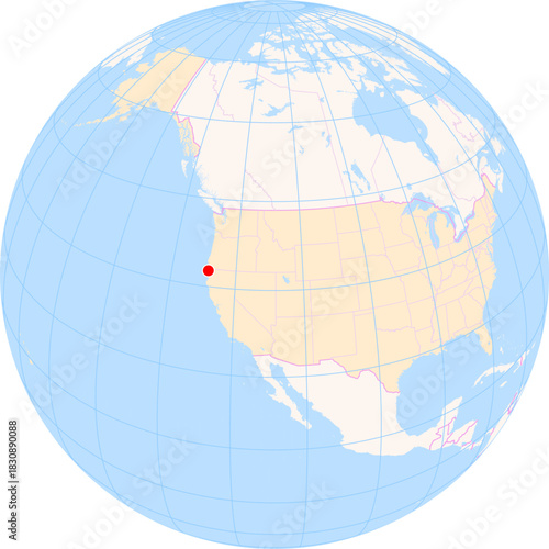 Location Map of Jack Mc Namara Field Airport (Crescent City, California, United States). IATA-code: CEC. No labels at all.
