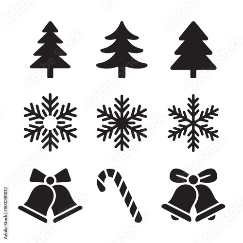 Snow Globe Icons Set