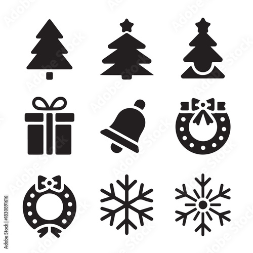 Snow Globe Icons Set