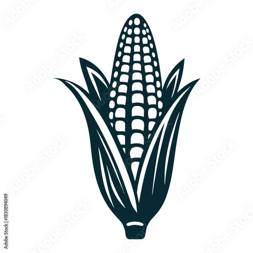 Corn Cob Vector Icon - Agriculture Symbol Vector Icon Set of Various Transportation Vehicles