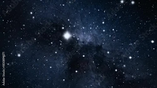 Glimmering celestial dance starry abyss unfolds