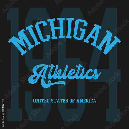 Retro typography university united states state vintage slogan print, 
highlighted grunge texture for graphic t-shirt or sweatshirt hoodie - Vector