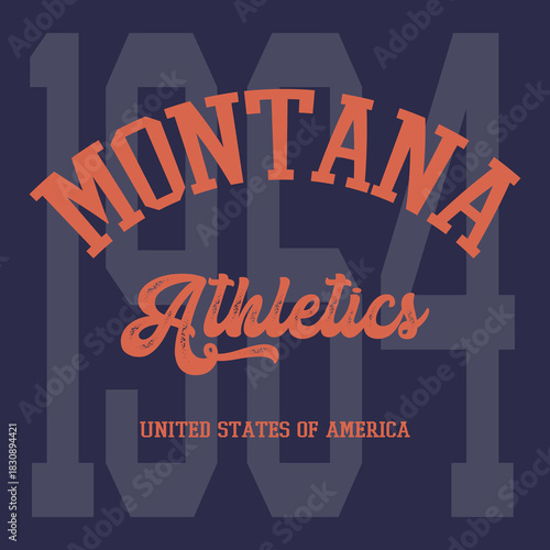 Retro typography university united states state vintage slogan print, 
highlighted grunge texture for graphic t-shirt or sweatshirt hoodie - Vector