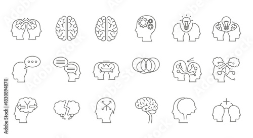 Brain Diagrams Mind Maps Neuroscience Symbols
