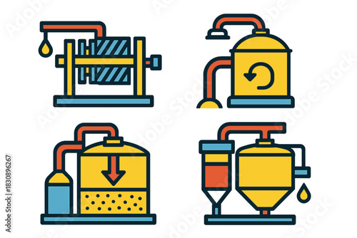 Industrial processing machinery and equipment used in oil production and refining