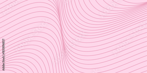 pink lines background wave curves with smooth gradient abstract good simple art nice illustrations vector pattern