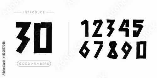 Custom vector creative color geometry shapes' numerals. font alphabet vector illustrations.