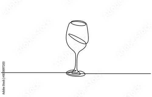 Drink Concept Continuous One Line Illustration. Modern Trendy Isolated on Transparent Background