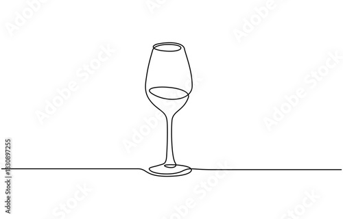 Drink Concept Continuous One Line Illustration. Modern Trendy Isolated on Transparent Background